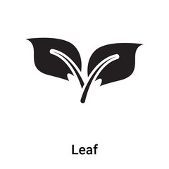 Poster - Leaf icon vector sign and symbol isolated on white background, Leaf logo concept