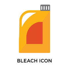 Sticker - Bleach icon vector sign and symbol isolated on white background, Bleach logo concept