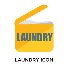 Canvas Print - Laundry icon vector sign and symbol isolated on white background, Laundry logo concept