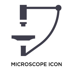 Sticker - Microscope icon vector sign and symbol isolated on white background, Microscope logo concept