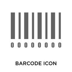 Poster - Barcode icon vector sign and symbol isolated on white background, Barcode logo concept