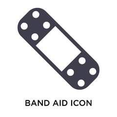 Poster - Band aid icon vector sign and symbol isolated on white background, Band aid logo concept