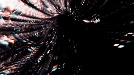 Wall Mural - video background 2379: streaming through a tunnel of refracted light (loop).