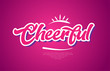 cheerful word text typography pink design icon