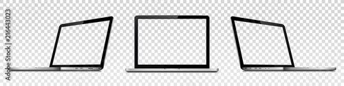 Fotografía Laptops with transparent screen isolated on transparent background