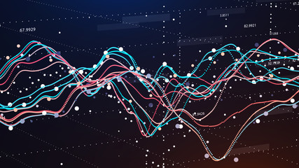 Wall Mural - Stock market chart. Business Graph. Investment graph. Abstract financial chart. 3D rendering.