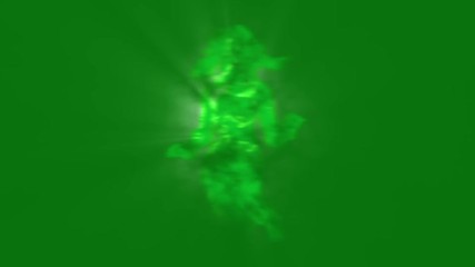 Wall Mural - Woman Ghost Divinity Mod 2 Green Screen 3D Rendering Animation