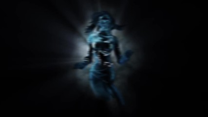 Wall Mural - Woman Ghost Divinity Mod 2 Alpha Matte 3D Rendering Animation