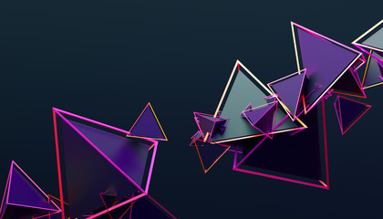 Wall Mural - abstract 3d rendering of geometric shapes. modern background design for poster, cover, branding, ban