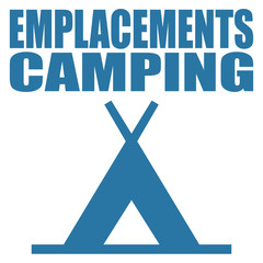 Wall Mural - Logo emplacements camping.