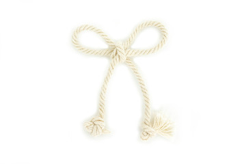 Wall Mural - rope hitch on white background.