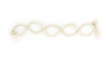 Wall Mural - rope on white background.