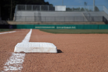 Wall Mural - Baseball 1st base looking home