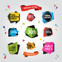 Canvas Print - colorful web and promotional design set.