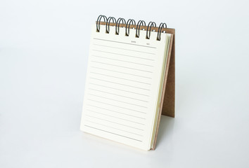 Wall Mural - notebook on white background.