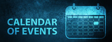 Calendar Of Events Special Blue Banner Background