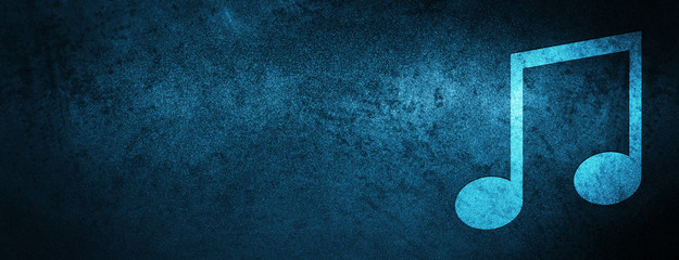 Music icon special blue banner background