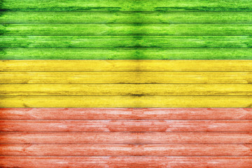 Wall Mural - Wooden Background with Reggae color