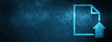 Fototapeta  - Upload document icon special blue banner background