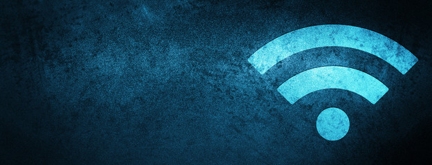 Wall Mural - Wifi icon special blue banner background