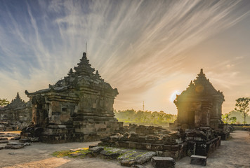 Wall Mural - Plaosan temple sunrise, taken in August 2018