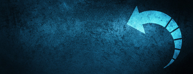 Back arrow icon special blue banner background