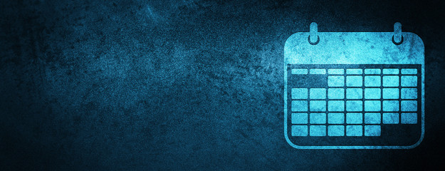 Calendar icon special blue banner background