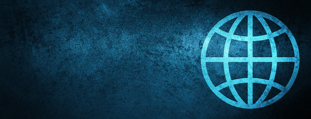 World icon special blue banner background