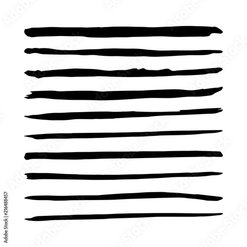 Straight vector brush. Hand drawn strokes. Textured Marker paint Stock  Vector | Adobe Stock