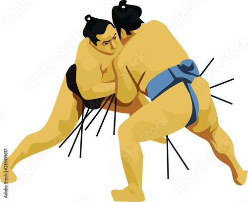 Dekoracja na wymiar  turniej-sumo-japonska-sztuka-walki-ilustracja-wektorowa
