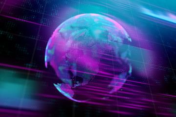 Wall Mural - global business and technology concept