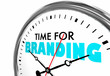 © iQoncept - Time for Branding Marketing Identity Clock Words 3d Illustration