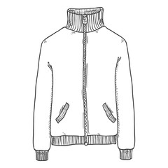 Poster - Vector Single Sketch Illustration - Sport Jacket