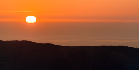 Wall Mural - Sunset over the Mediterranean Sea in Oran, Algeria