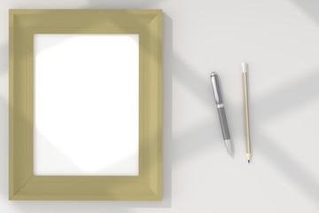 Wall Mural - picture frame 3d render