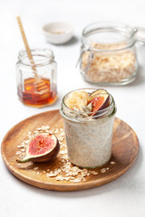 Wall Mural - overnight  oatmeal with fruits