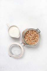 Sticker - muesli and milk