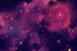 Purple nebula. Digital painting