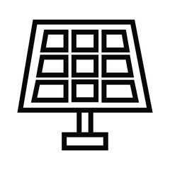 Wall Mural - solar panel icon in flat style isolated on grey background