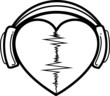 Kopfhörer mit Herz