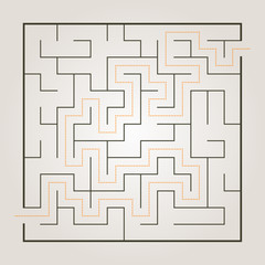 Wall Mural - Simple maze