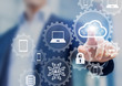© NicoElNino - Cloud computing information technology concept, data processing and storage platform connected to internet network, specialist engineering system