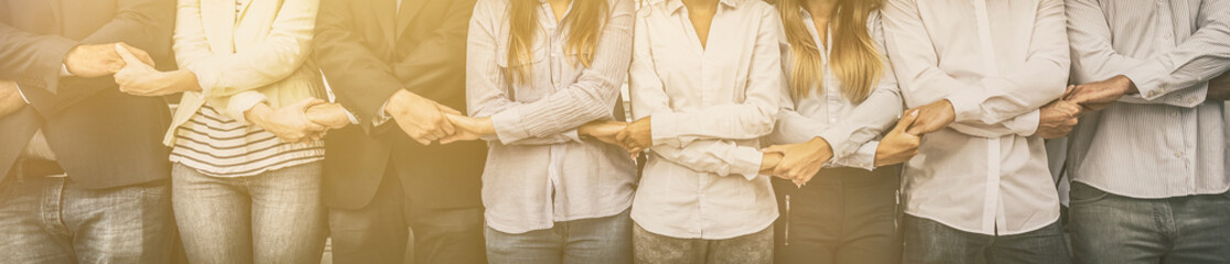 Fototapete - Unity and teamwork concept.