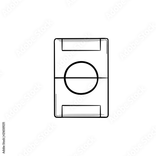 Football Field Hand Drawn Outline Doodle Icon Football Stadium