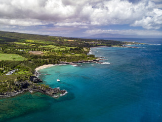 West Maui Shoreline Aerial Landscape