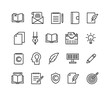Simple Set of Copywriting Related Vector Line Icons. Editable Stroke. 48x48 Pixel Perfect.