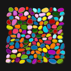 Wall Mural - Pebble colorful background for your design