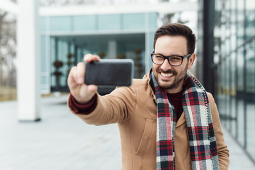 Wall Mural - Man taking photo