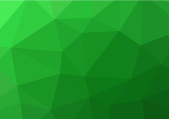 Wall Mural - Green background with triangular polygons.Abstract low poly pattern. Polygonal vector template.Modern illustration for invitation cards,postcards,banners,cover design,flyers, labels.posters, web sites