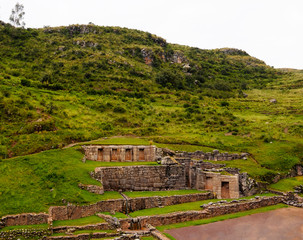 Wall Mural - Exterior view to archaeological site of Tambomachay, Cuzco, Peru